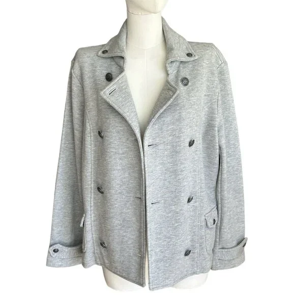 Vintage Talbots Petites Collared Button Up Long Sleeve Jacket Pockets Sz PM - Picture 2 of 13